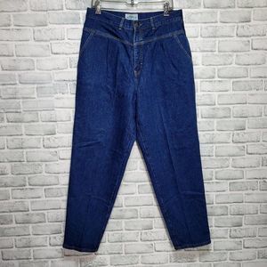 Vintage‎ 80s Palmettos Womens 34X30 Dark Wash Denim High Waist Mom Jeans